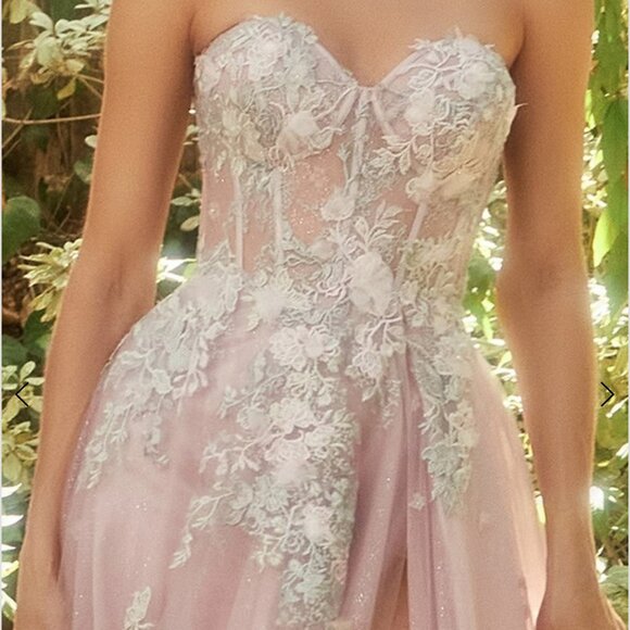 Blush/Mauve Andrea & Leo Prom Dress - Picture 5 of 7